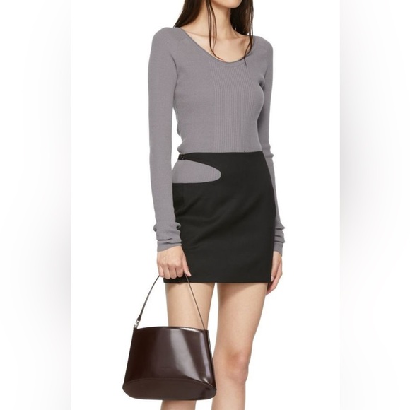 Low Classic Dresses & Skirts - Large LOW CLASSIC SSENSE Black Wool Miniskirt.